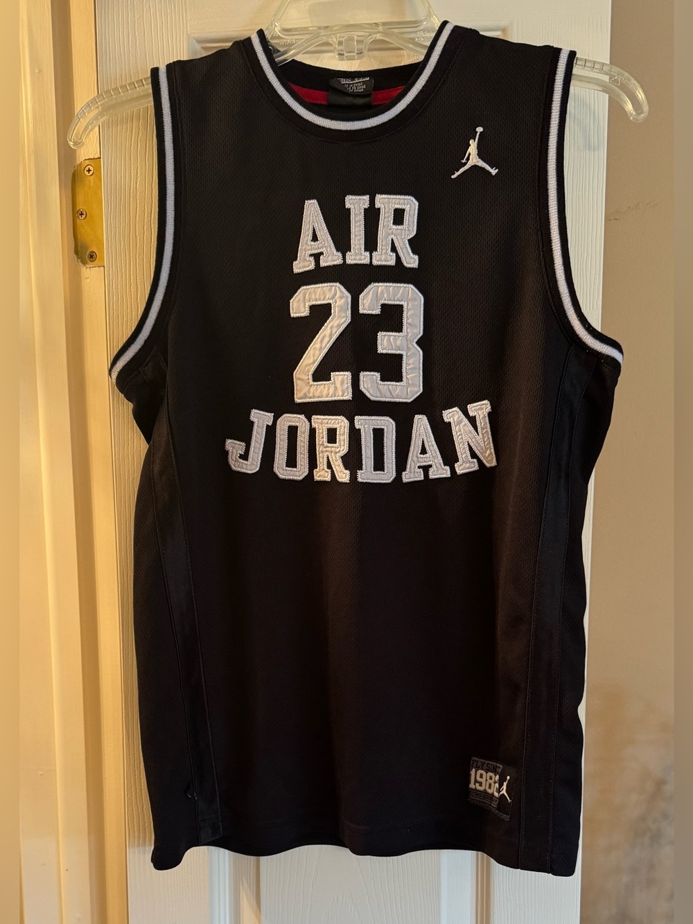 Jordan Black & White "Air 23" Kids Basketball Jersey